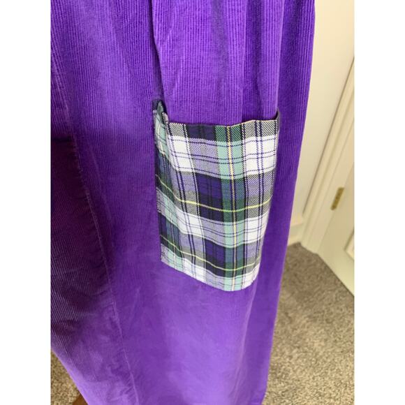 Cottagecore Purple Plaid Babydoll Dress Sz Medium - Picture 10 of 10